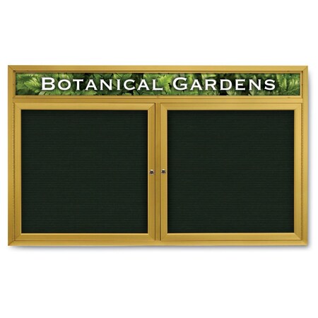 Indoor Enclosed Combo Board,42x32,Black Frame/Burgundy & Forbo